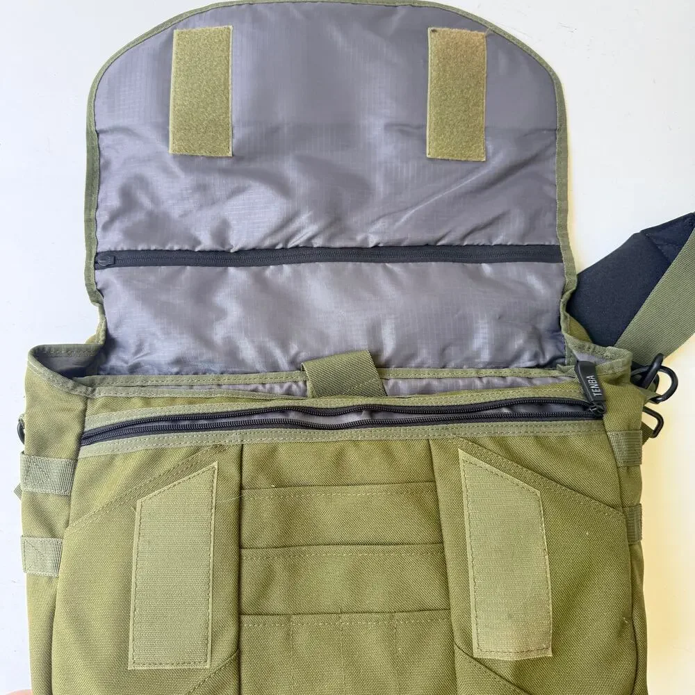 Tenba Olive Green Messenger Camera Bag Padded Laptop Shoulder Strap
